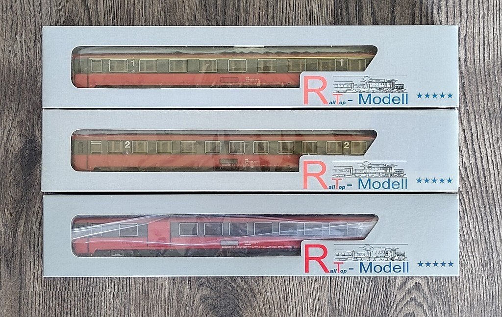 3x Railtop ÖBB Eurocity-rijtuigen exact 1/87, Gelijkstroom, Ophalen, Overige merken, Nieuw