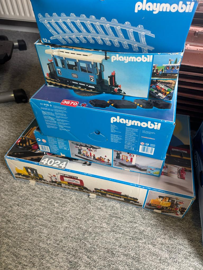 Playmobil Treinen, Rails en Station Gebouw - Complete Set, Ophalen of Verzenden, Gebruikt, Jongen of Meisje