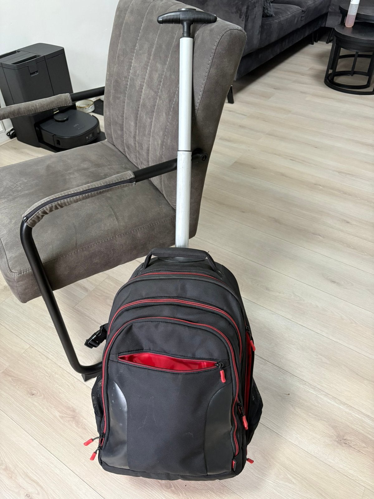 Hama "Miami 200" Camera Trolley/Rugzak – Zwart/Rood, Ophalen of Verzenden, Zo goed als nieuw, Rugtas, Overige merken