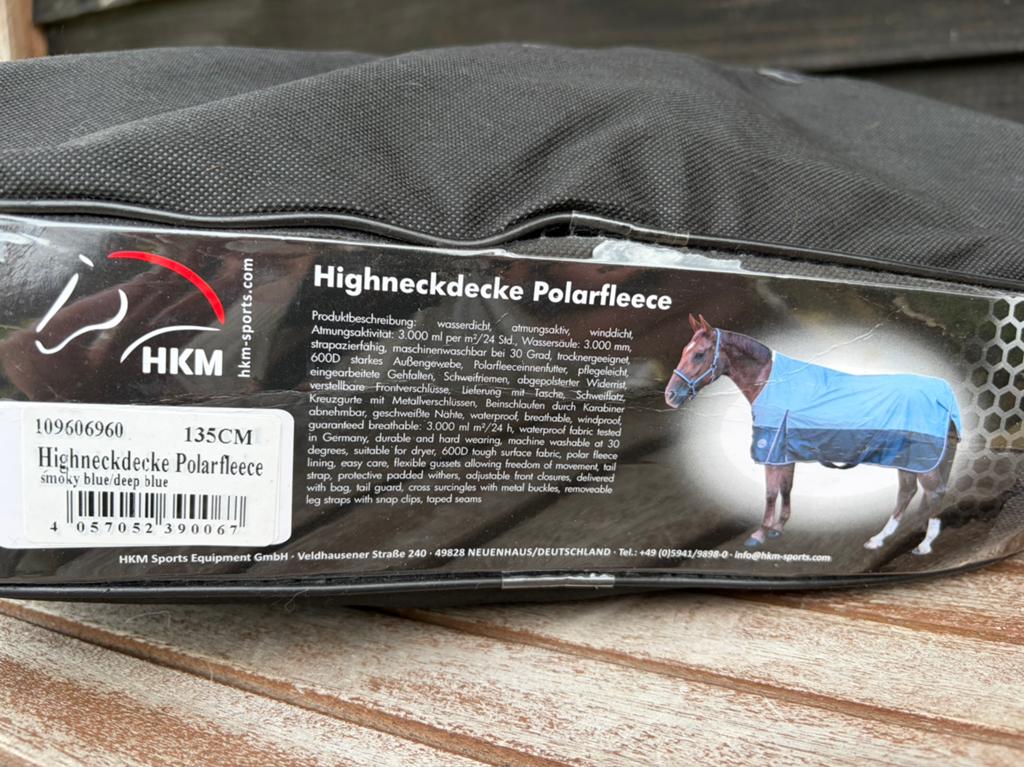 Regendeken met fleecevoering 135 hoge hals, Dieren en Toebehoren, Paarden en Pony's | Dekens en Dekjes, Ophalen, Gebruikt, Regendeken