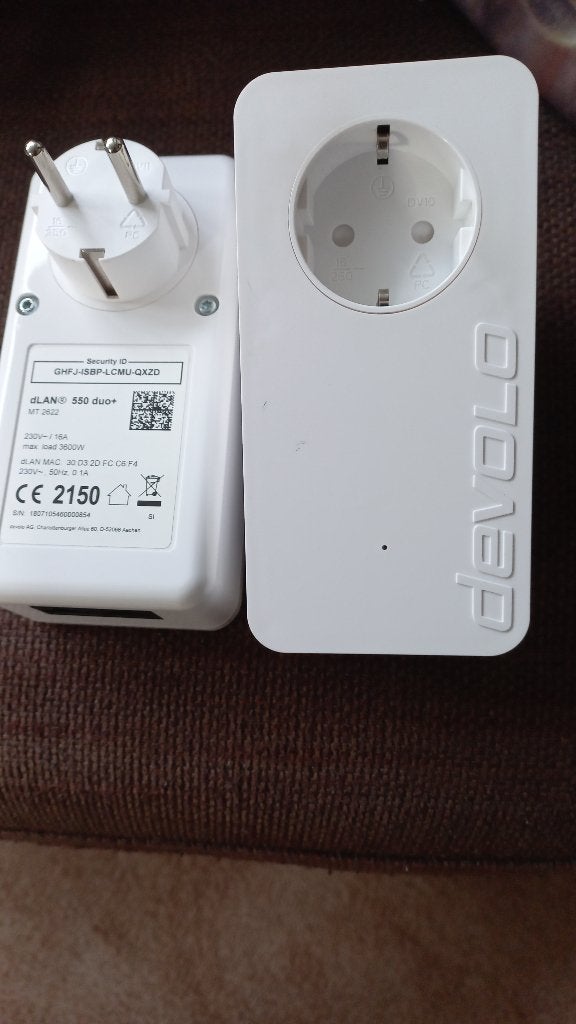 Devolo dLAN 550 duo+ Powerline Adapters met UTP kabels, Ophalen of Verzenden, Zo goed als nieuw, Router, Devolon