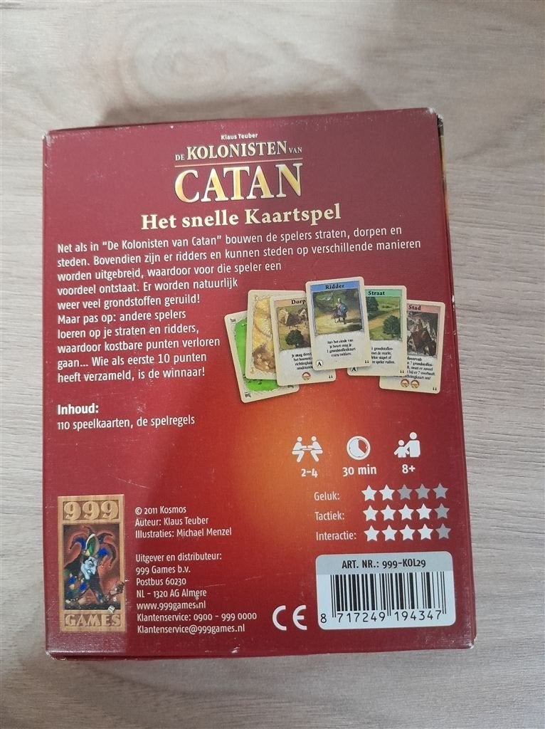 de kolonisten van catan het snelle kaartspel - s3279, Verzenden, Zo goed als nieuw