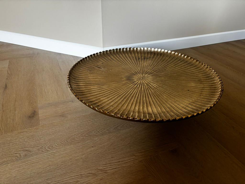 Riverdale schaal goud/champagne - 74x49 cm, Overige materialen, Schaal, Ophalen of Verzenden, Zo goed als nieuw