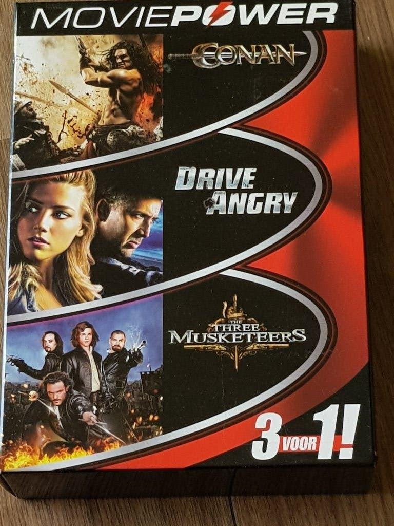 conan - drive angry, - three musketeers, Vanaf 16 jaar, Ophalen of Verzenden, Zo goed als nieuw