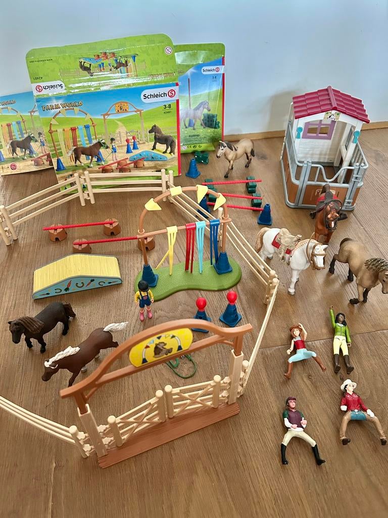 Schleich pony behendigheidstraining, the horse club, paarden, Ophalen of Verzenden, Zo goed als nieuw, Jongen of Meisje