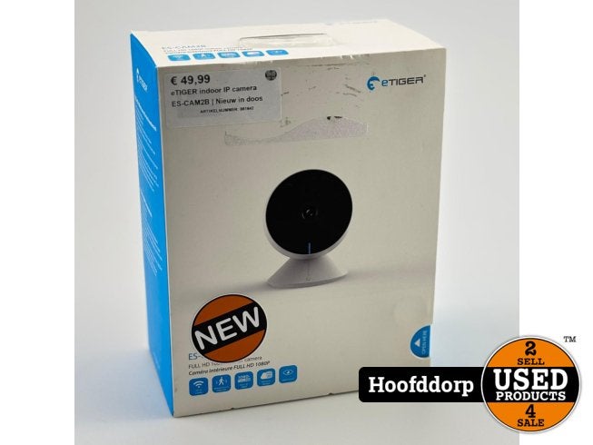 eTIGER indoor IP camera ES-CAM2B | Nieuw in doos, Flex Ltd., Zo goed als nieuw, https://flex.com/contact-us, Nobelstraat 10, 5807 GA Oostrum LB, Limburg, Nederland