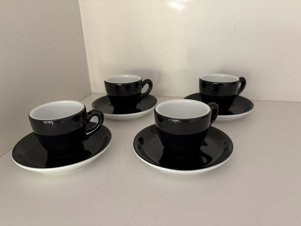 Jos ten Berg (Horeca) Espresso kop en schotel - 4 stuks, Overige materialen, Ophalen of Verzenden, Zo goed als nieuw, Bord(en)