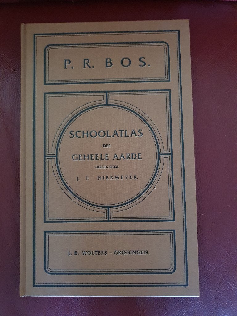 P. R. Bos Schoolatlas 1910 (herdruk), Ophalen of Verzenden, Landkaart, 1800 tot 2000, Nederland