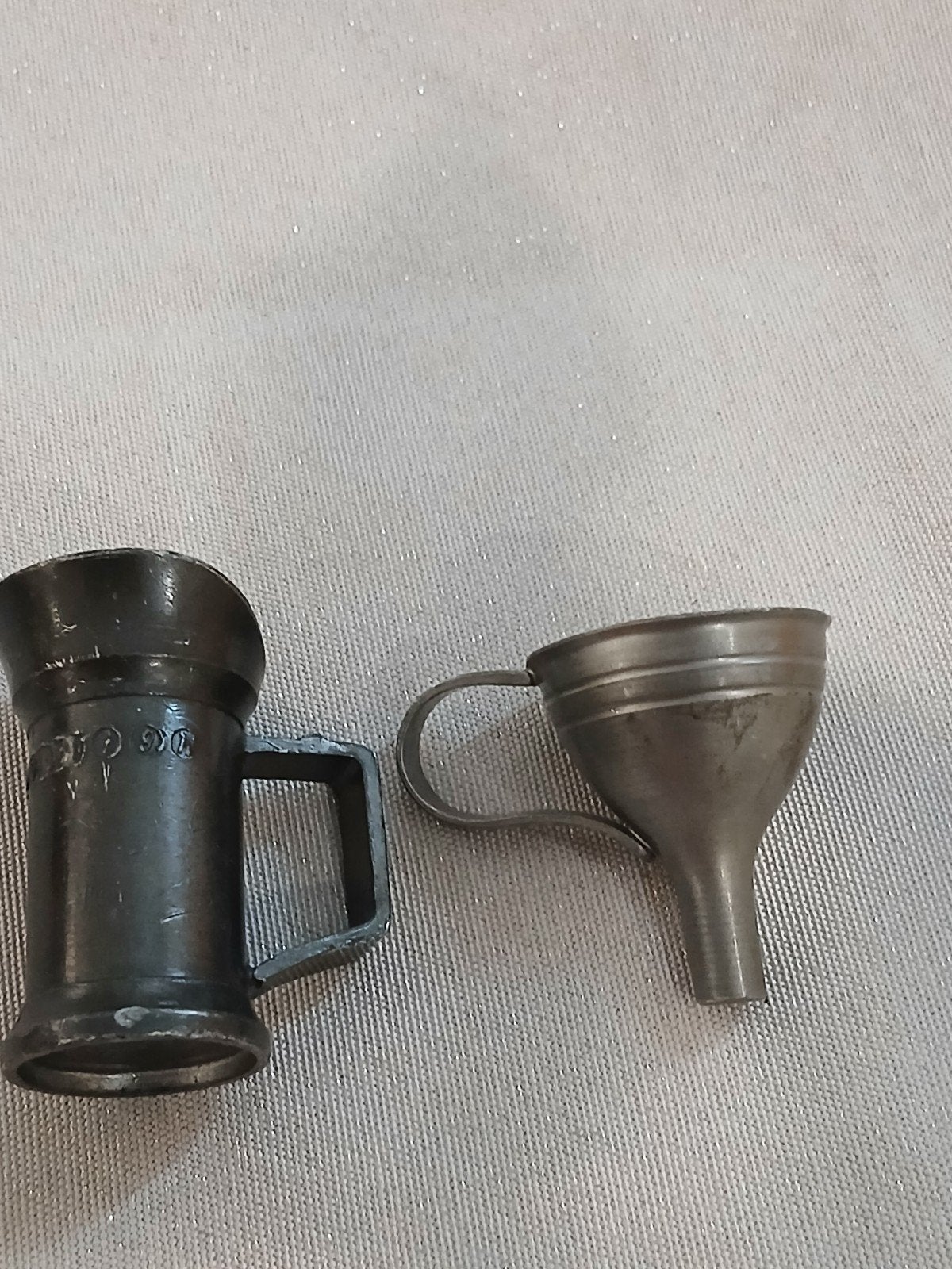 Antieke tinnen miniatuur  apotheker set, Ophalen of Verzenden