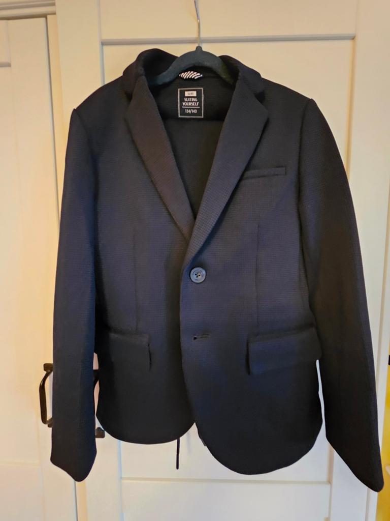 Kostuum / pak broek, colbert en gilet maat 134/140, WE, Ophalen of Verzenden, Zo goed als nieuw, Setje