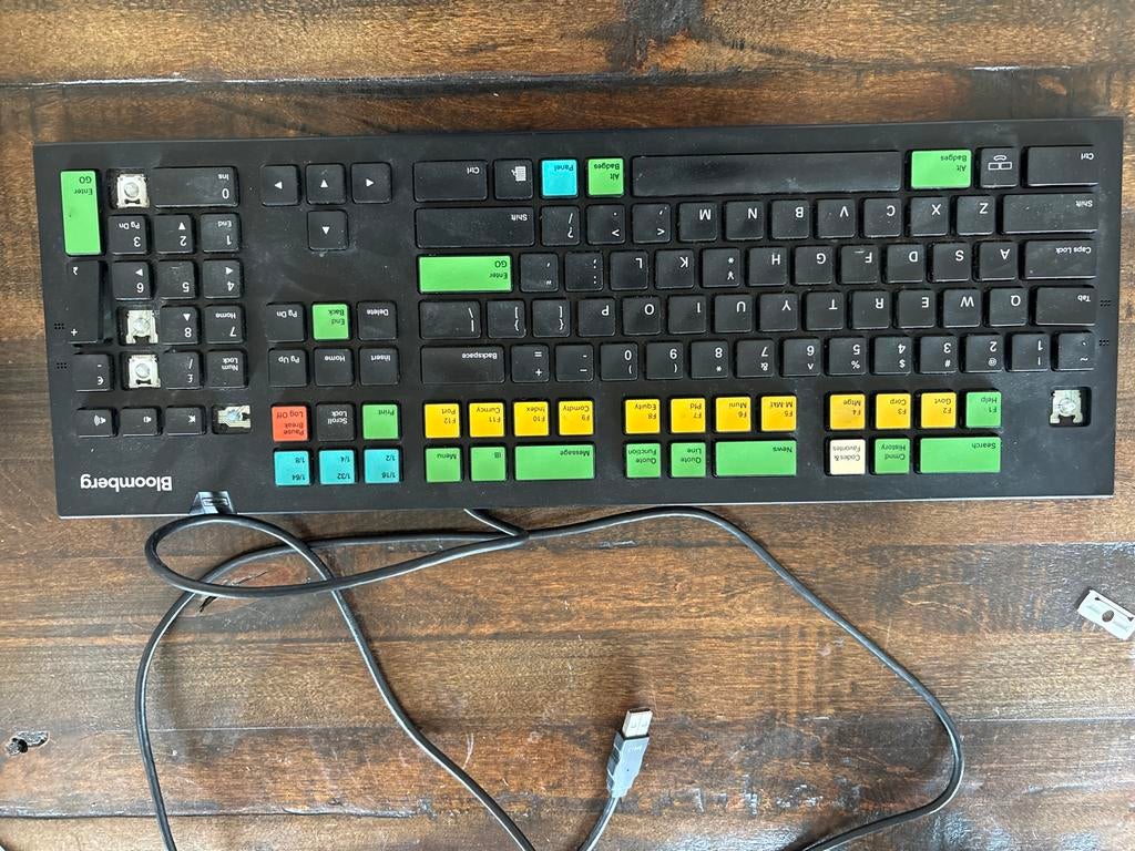 Bloomberg toetsenbord, sommige toetsen missen, Ophalen, Qwerty, Gebruikt, Bedraad