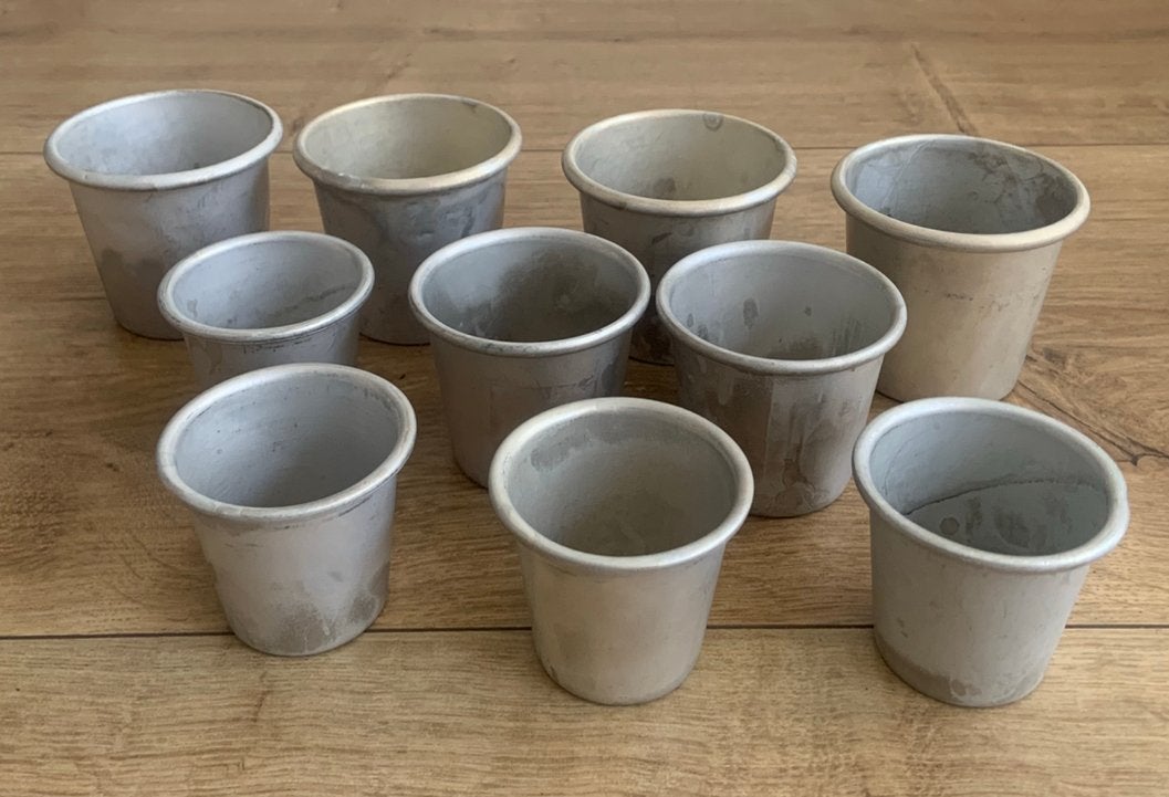 Aluminium bakvormpjes bekers ?, Antiek en Kunst, Ophalen of Verzenden