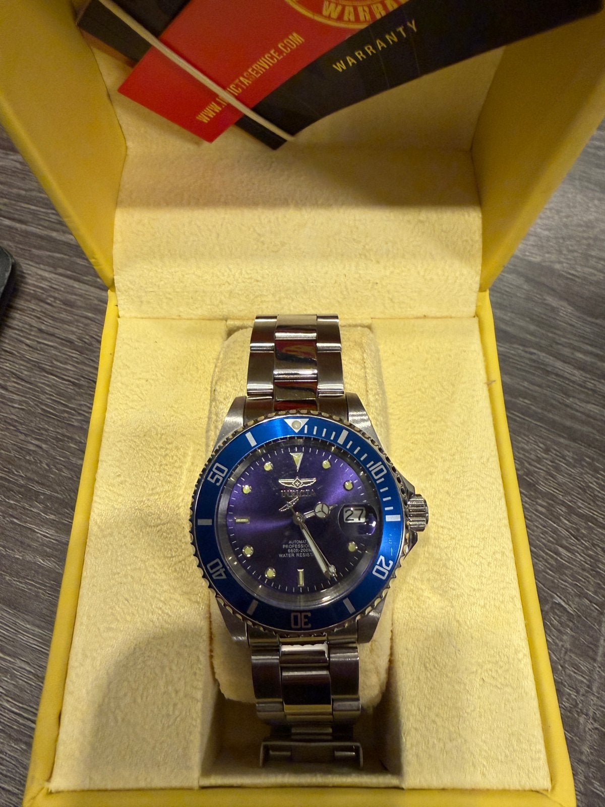Invicta 9094OB automatisch uurwerk als nieuw, Sieraden, Tassen en Uiterlijk, Horloges | Heren, Ophalen of Verzenden, Zo goed als nieuw