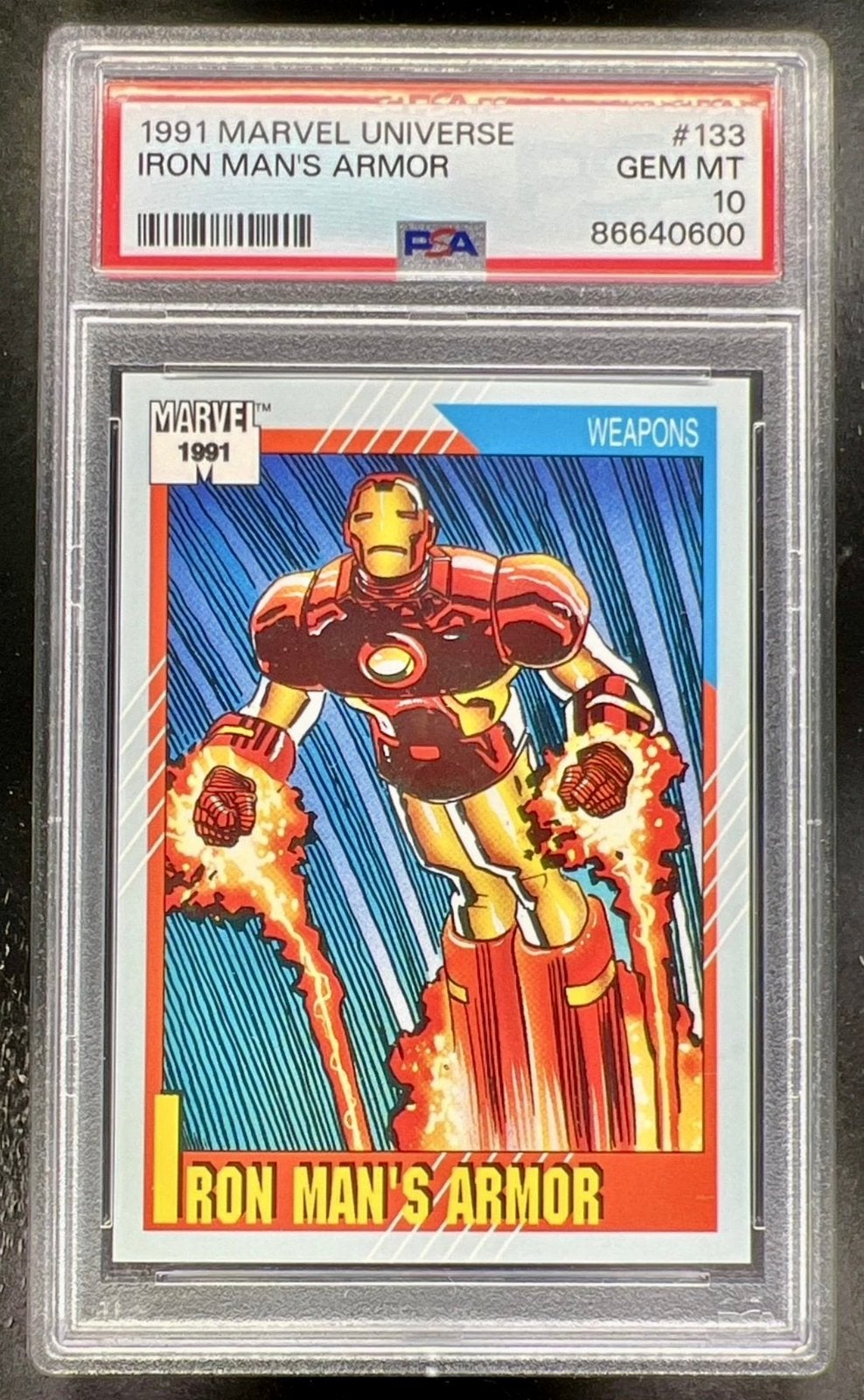 Iron Man PSA 10 - Marvel Universe Series 2 - 1991 - pop 64, Ophalen of Verzenden, Zo goed als nieuw