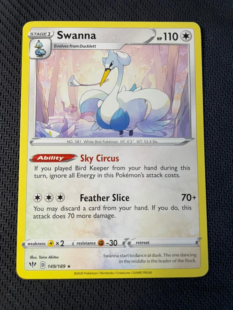 Swanna 149/189 Rare Darkness Ablaze Packfresh, Ophalen of Verzenden, Zo goed als nieuw