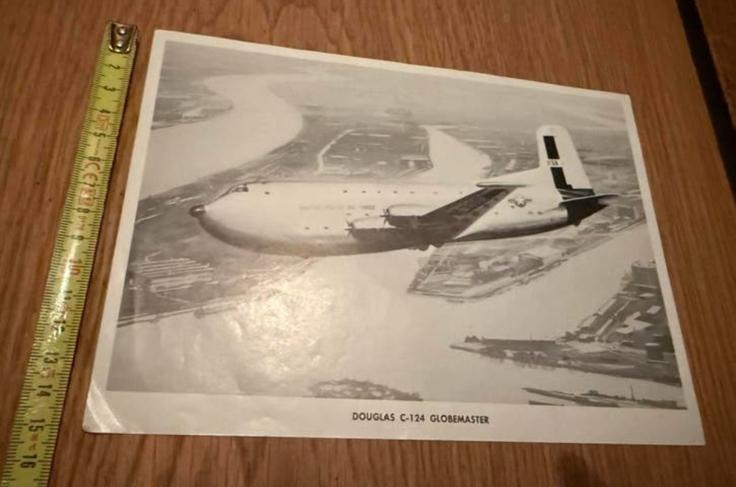 Blaadje Douglas C-124 Globemaster II, Ophalen of Verzenden, Gebruikt, Kaart, Foto of Prent