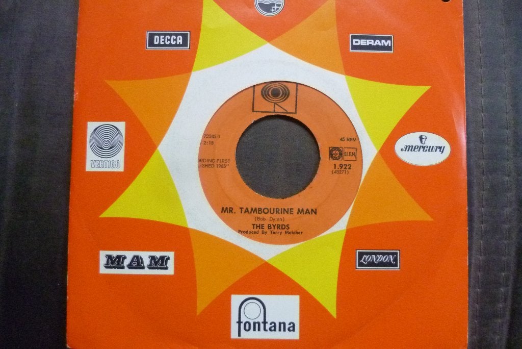 the byrds - mr tambourine man ( jaren 60 ), Cd's en Dvd's, Vinyl Singles, Overige genres, 7 inch, Single, Ophalen of Verzenden