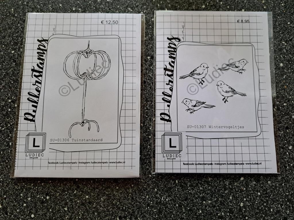 Nieuwe Ludiec Stempels: Tuinstaard & Wintervogeltjes (Combi), Ophalen of Verzenden, Nieuw