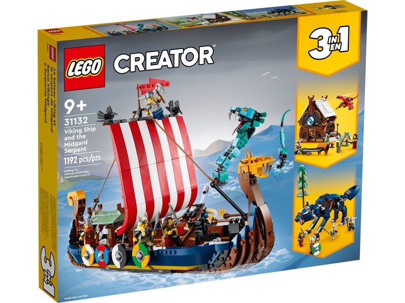 LEGO Vikingschip en de Midgaardslang (31132) NIEUW, Ophalen, Nieuw, Compleet, Lego