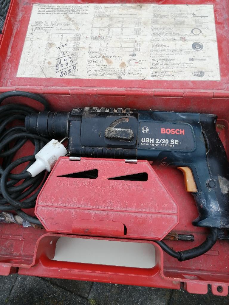 bosch klopboormachine ubh 2/20 se, Gebruikt, Variabele snelheid, 400 tot 600 watt, Ophalen