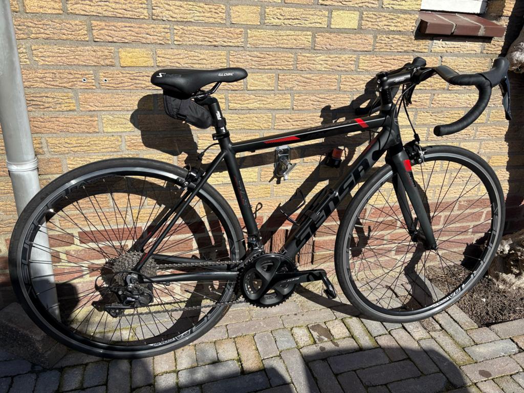 Sensa racefiets - met Carbon aero stuur en voorvork, maat 49, Carbon, 49 tot 53 cm, Zo goed als nieuw, Dames