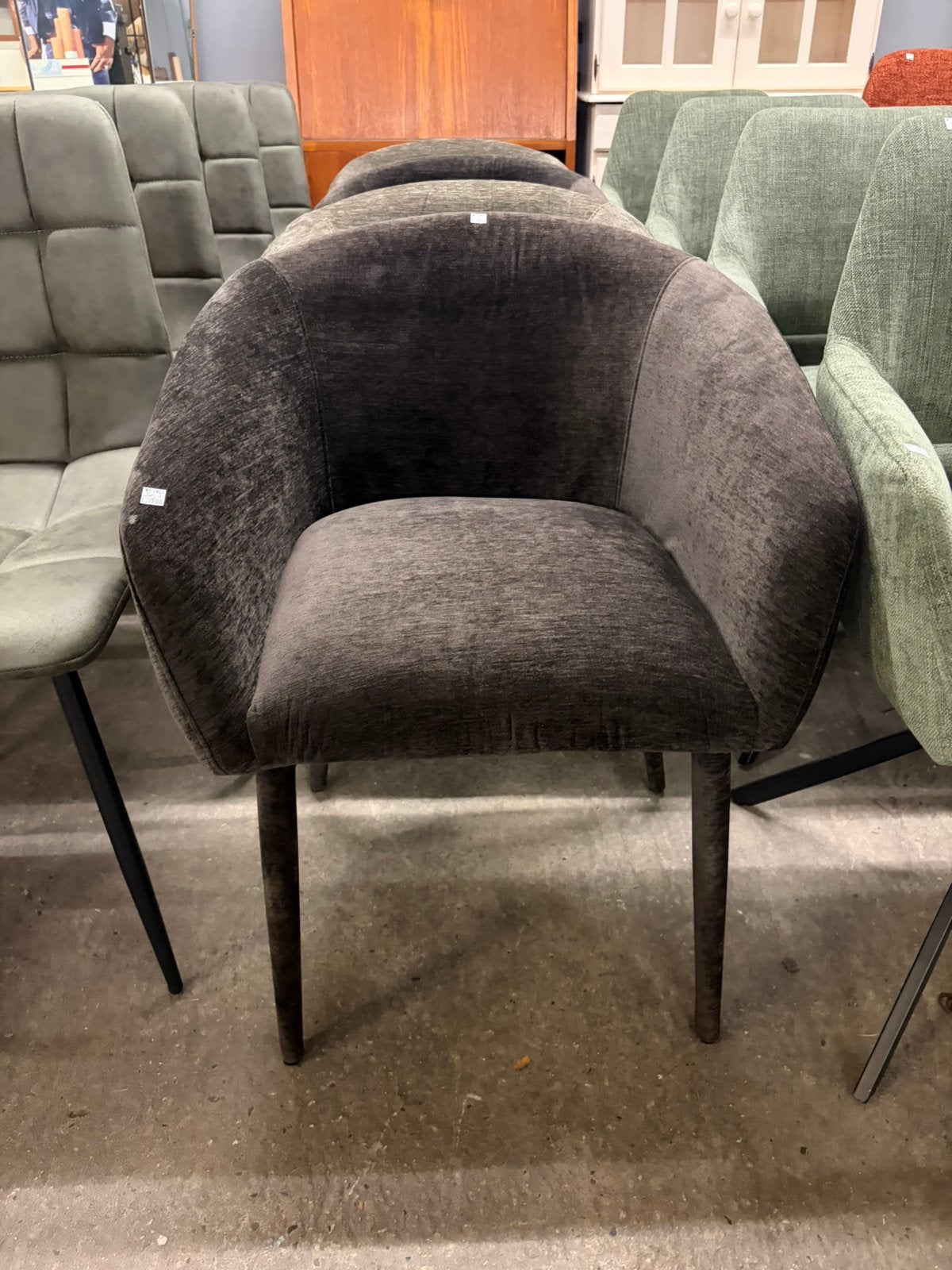 4 stoffen kuip eetkamerstoelen - Nieuw!, Ophalen, ., Wit, .