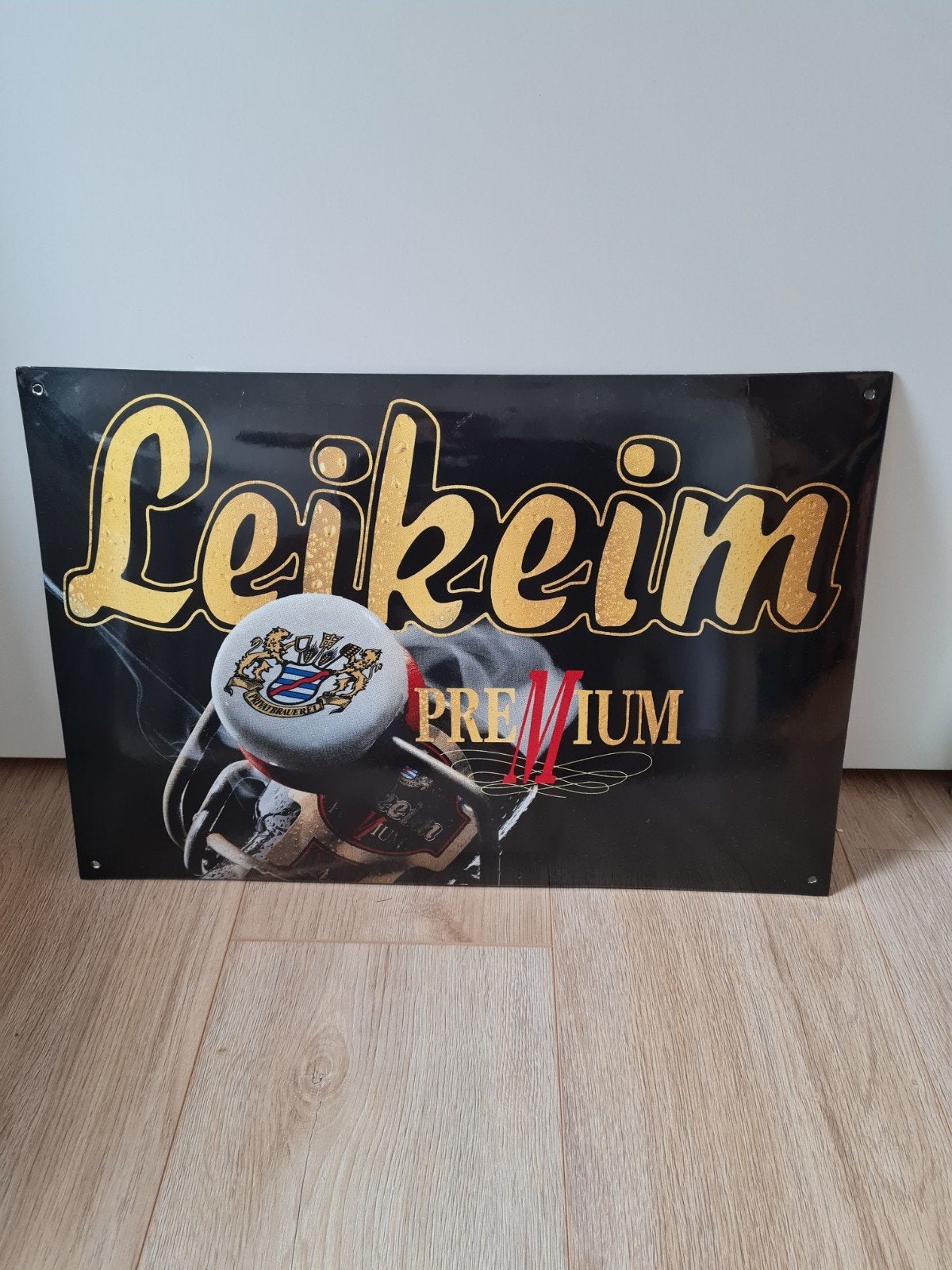 leikheim emaille bord, Verzamelen, Merken en Reclamevoorwerpen, Ophalen of Verzenden, Reclamebord