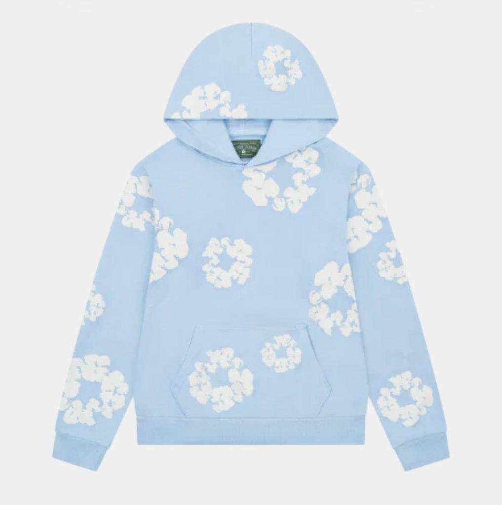 Denim Tears hoody lichtblauw maat L, Kleding | Heren, Truien en Vesten, Ophalen of Verzenden, Nieuw, Maat 52/54 (L), Blauw