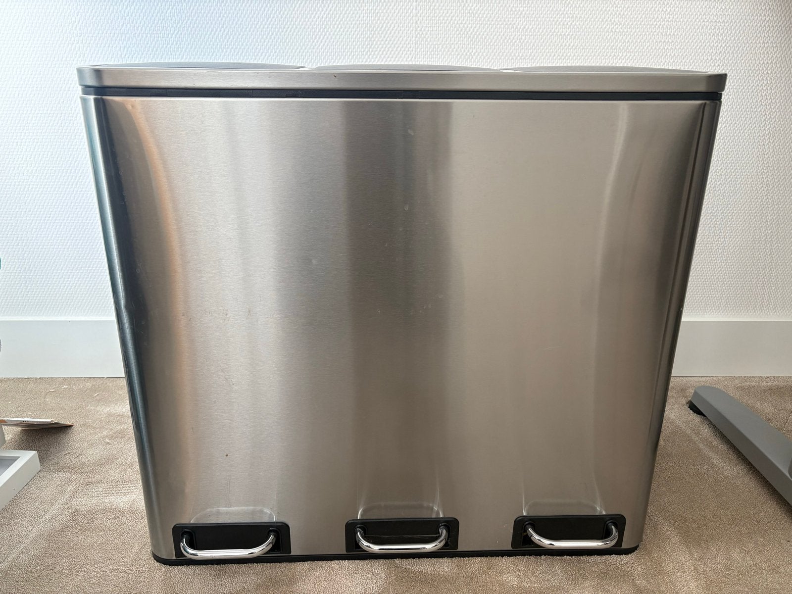 Coninx prullenbak 3x18L, Ophalen, Gebruikt, Met pedaal, 40 liter of meer
