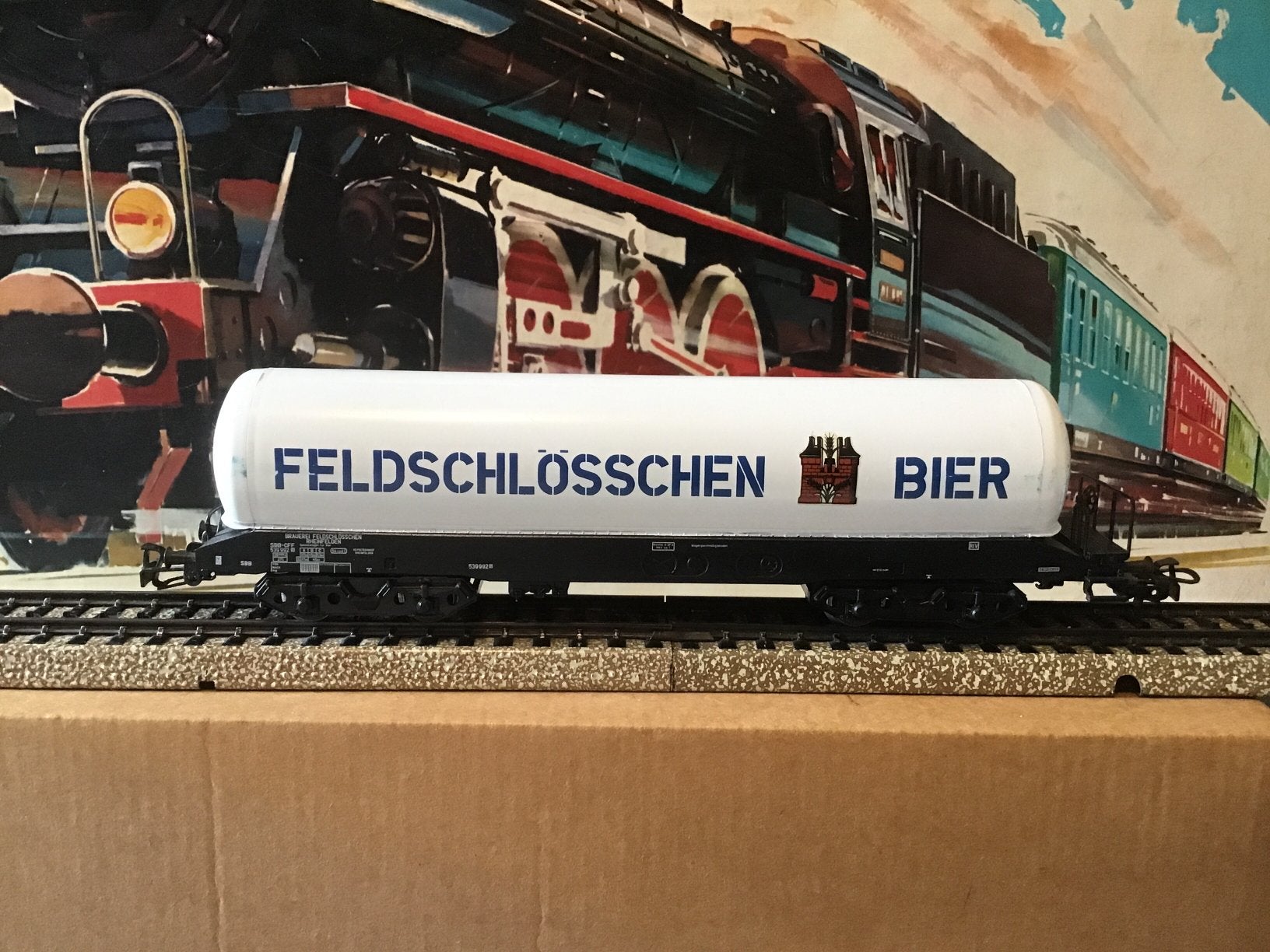 Marklin 4632 4 assen goederenwagon Feldschlossen ovp, Wisselstroom, Wagon, Ophalen of Verzenden, Zo goed als nieuw