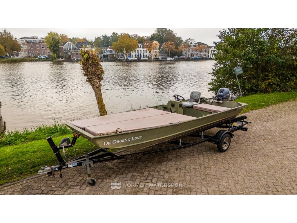 Sylvan aluminium platbodem + 15PK Yamaha + trailer, Niet ingevuld, Gebruikt, 0 pk, Niet ingevuld