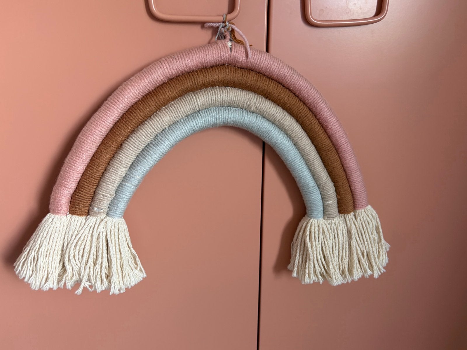 Kwantum vloerkleed, opbergmand & regenboog deco (3-delig), Ophalen of Verzenden, Gebruikt, Beige, Rond