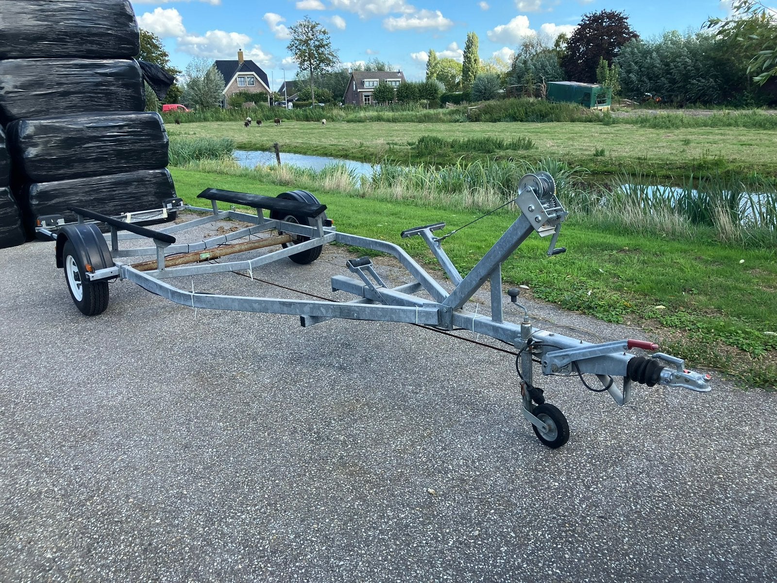 Boottrailer met kenteken, Ophalen, Minder dan 1500 kg, Gebruikt, Verstelbare verlichting