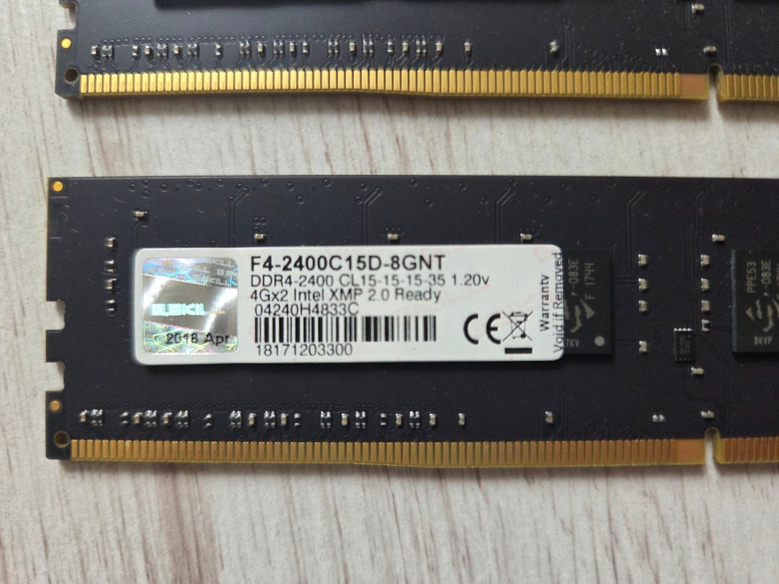 Ram Geheugen DDR4 2400 CL15, Gebruikt, DDR4, 8 GB, Ophalen of Verzenden