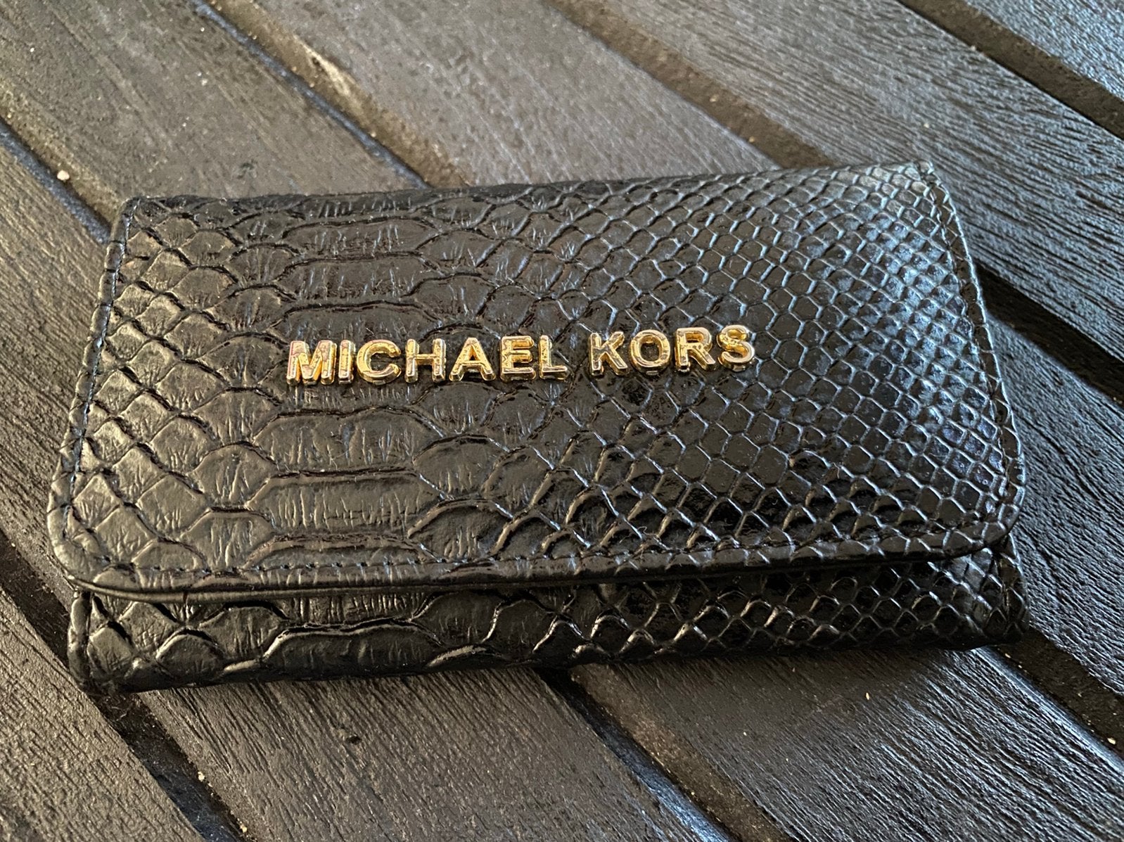 Michael Kors portemonnee pasjeshouder, Sieraden, Tassen en Uiterlijk, Portemonnees, Ophalen of Verzenden, Zo goed als nieuw, Zwart