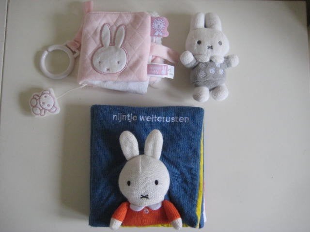Nijntje babyspeelgoed 3 boekjes knuffel boekje kleine Pluis, Ophalen of Verzenden, Zo goed als nieuw, Overige typen