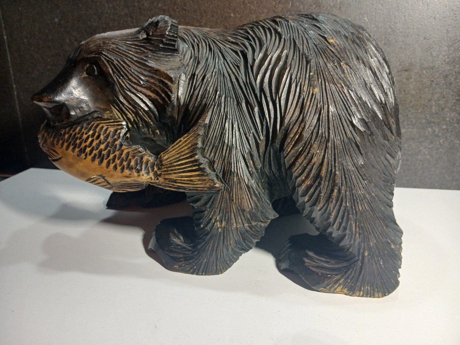 Kibori Kuma (traditioneel Japans houten beer), Minder dan 20 cm, Ophalen of Verzenden, Hout, Bruin