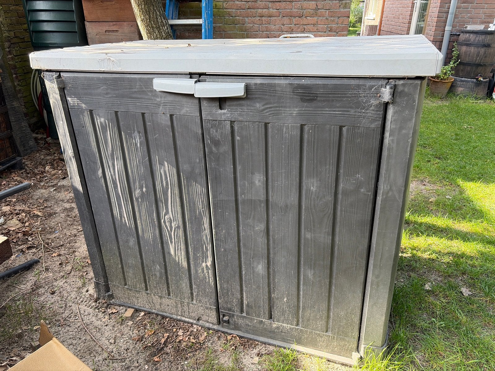 Kunststof opbergbox - 120x81x146 cm, Tuin en Terras, Ophalen, Gebruikt, Kunststof, Overige typen