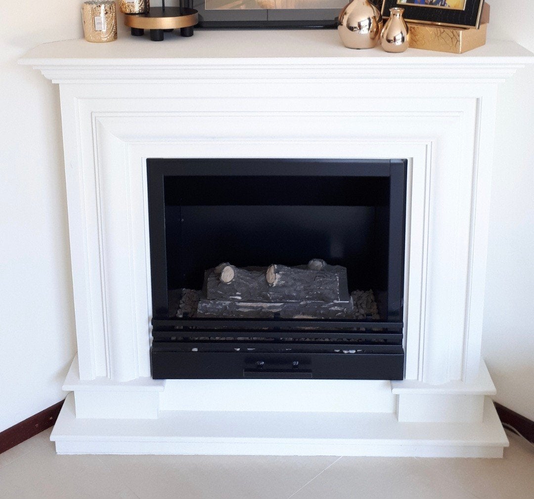 Beautiful white corner ethanol fireplace, Huis en Inrichting, Ophalen, Zo goed als nieuw, Inbouwhaard, Overige soorten