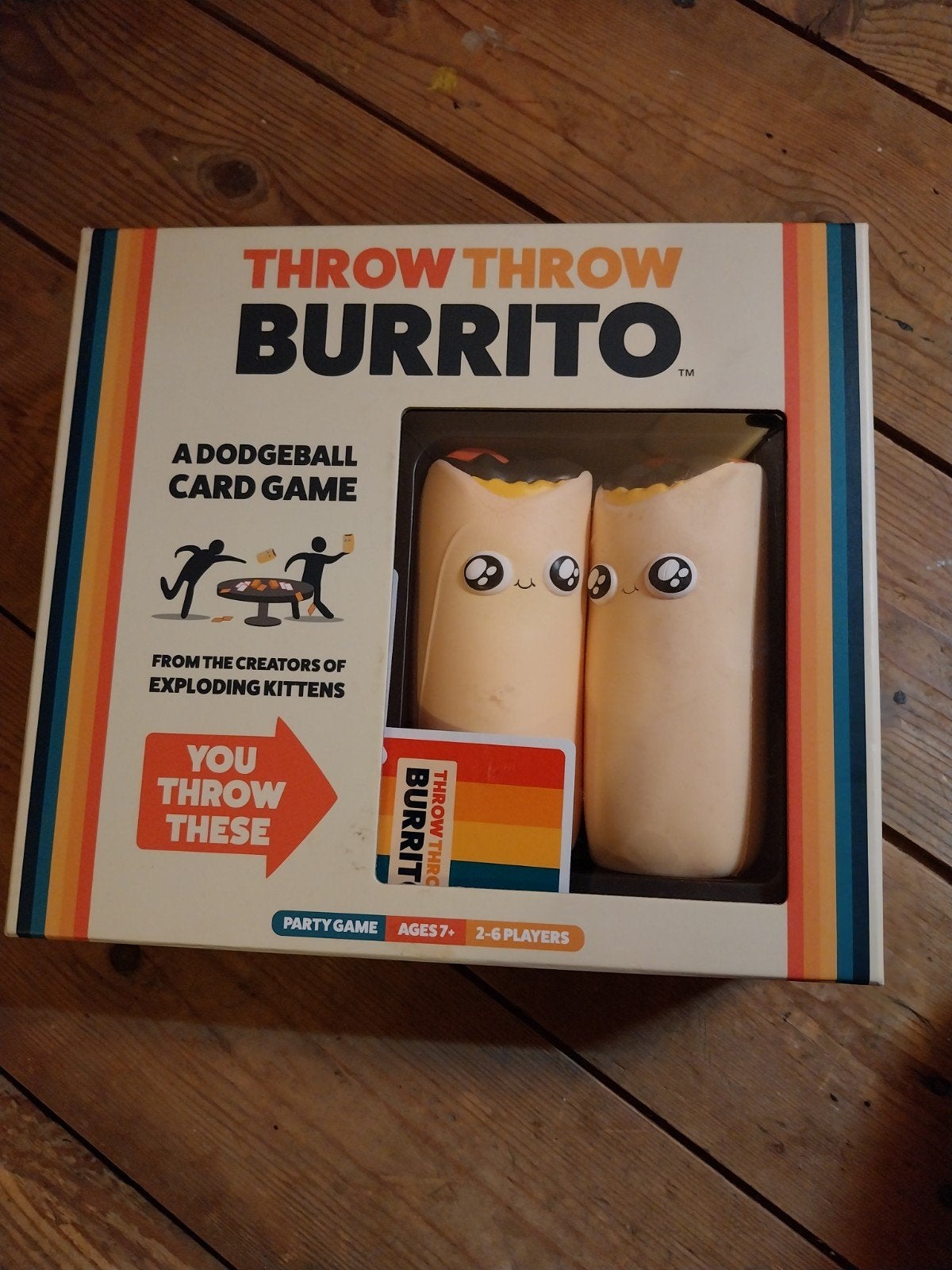 Throw Throw Burrito: Een Dodgeball Kaartspel, Een of twee spelers, Ophalen of Verzenden, Zo goed als nieuw, Exploding Kittens