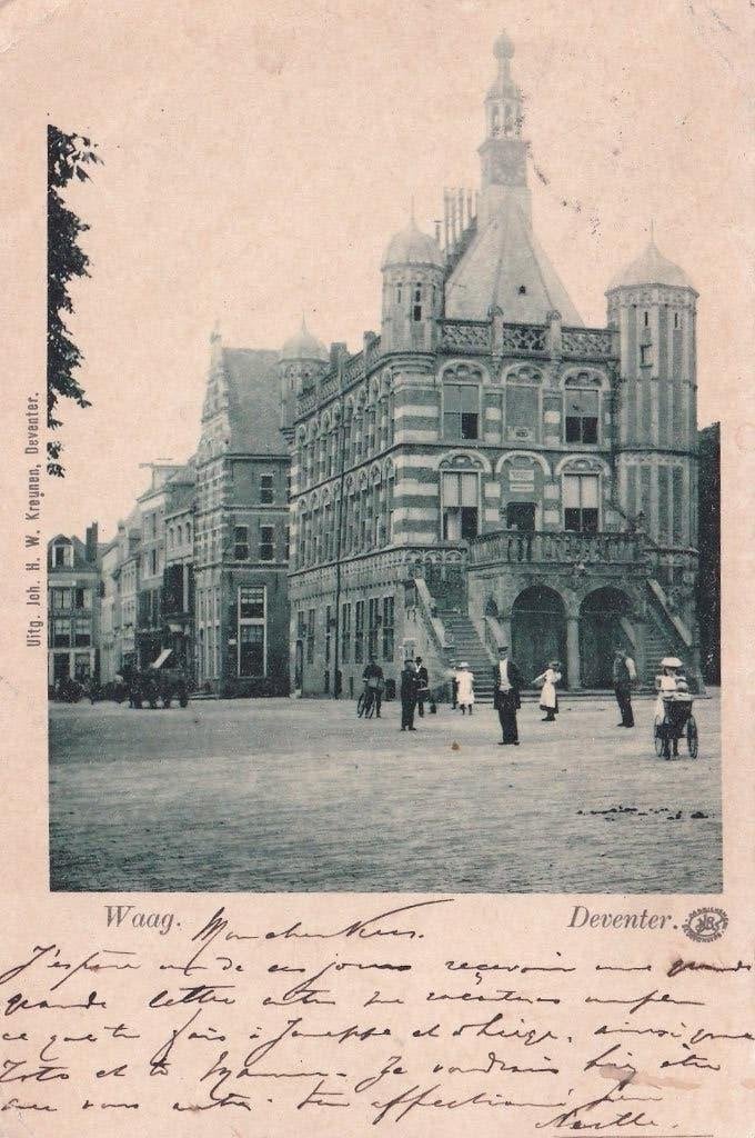 Deventer Waag, Ophalen of Verzenden, Voor 1920, Gelopen, Overijssel