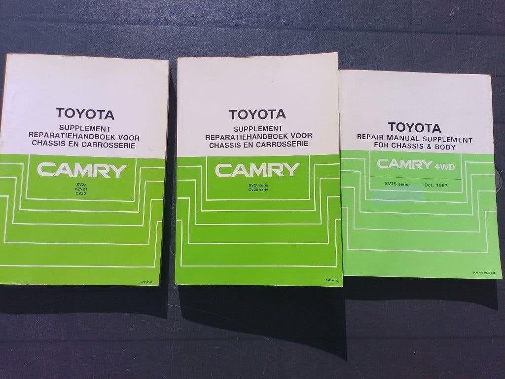 Set Toyota Camry + 4WD 1987 - 91 dealer werkplaatsboeken, Verzenden, Gelezen, Toyota