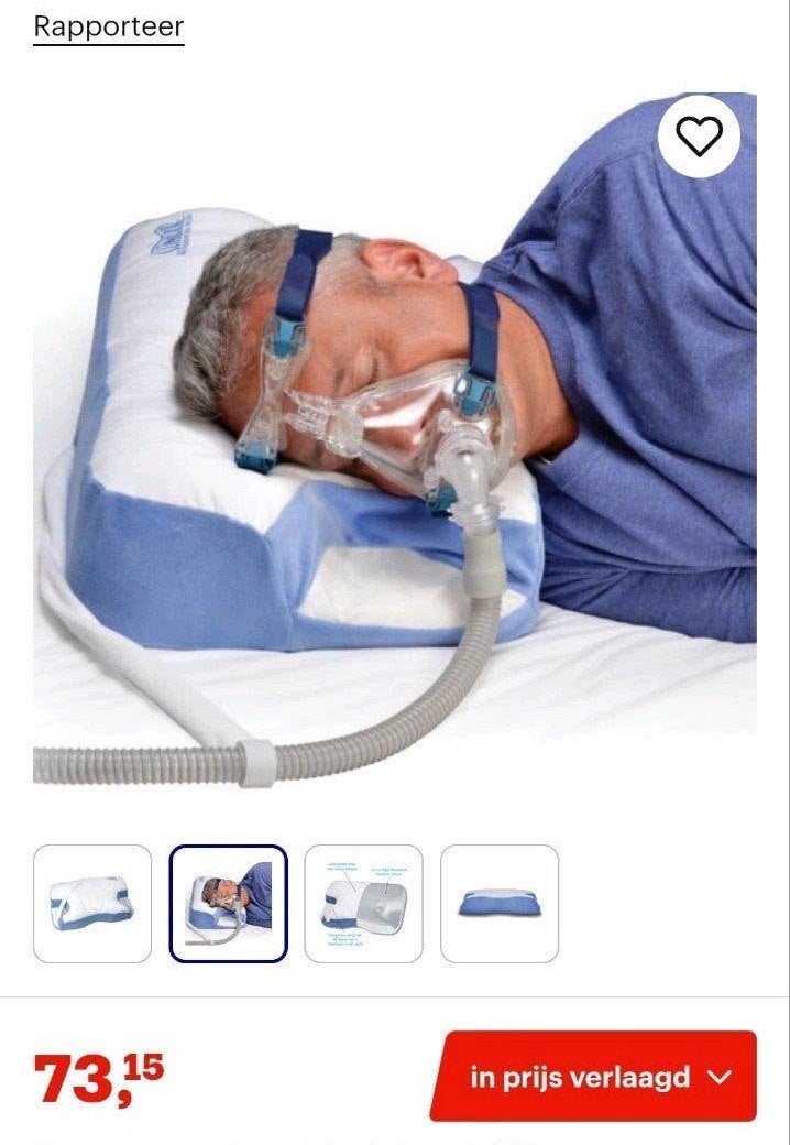 ResMed Contour CPAP Kussen slaapapneu-kussen met hoes, Ophalen of Verzenden, Zo goed als nieuw