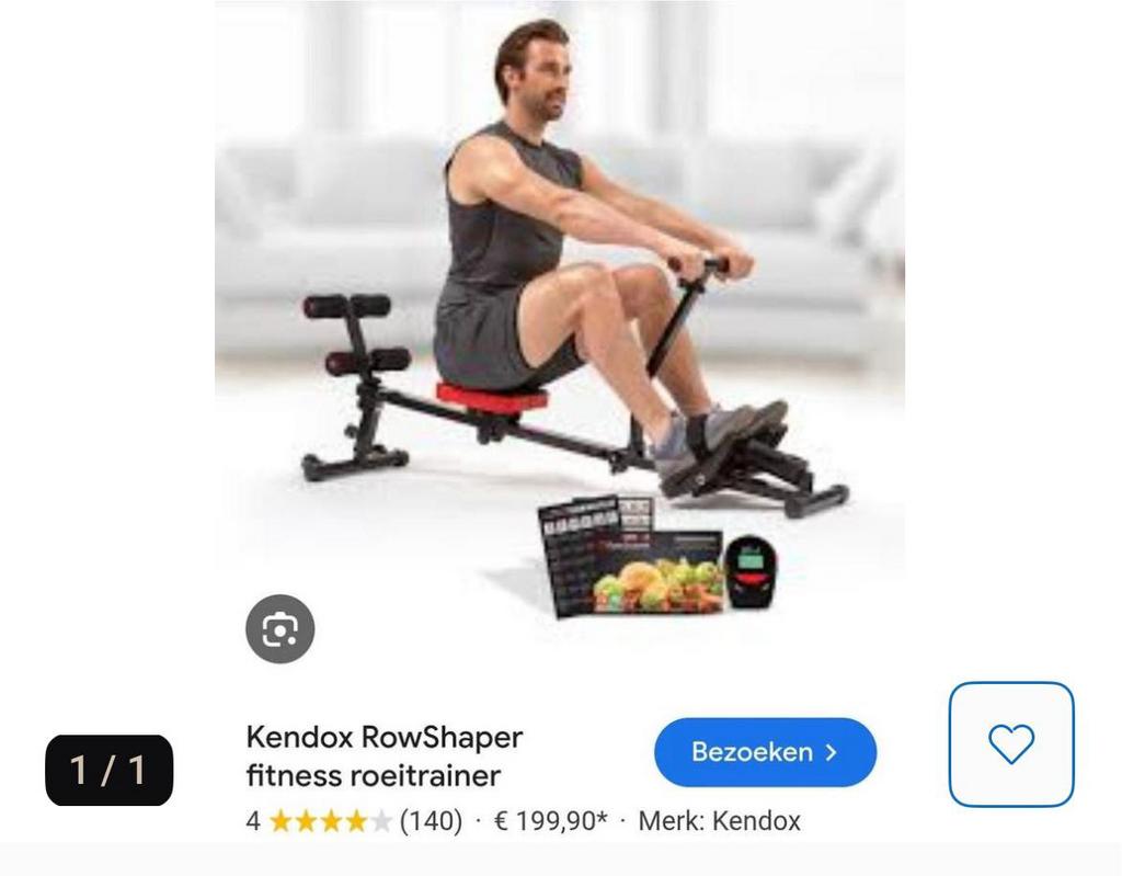 Kendox Rowshaper fitness roeitrainer, Sport en Fitness, Fitnessmaterialen, Ophalen, Gebruikt, Overige typen