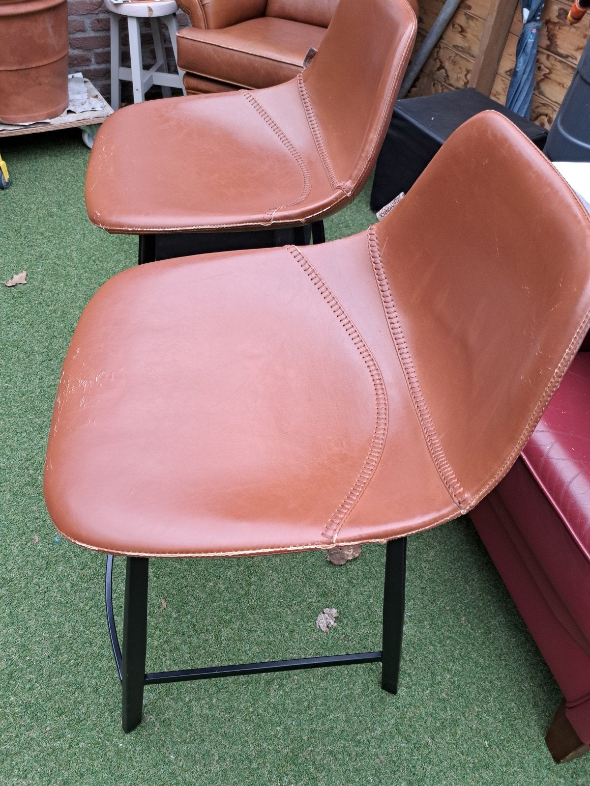 TE KOOP 2 BARKRUKKEN MERK DUTCHBONE, 2 krukken, Ophalen, Gebruikt, 60 tot 90 cm