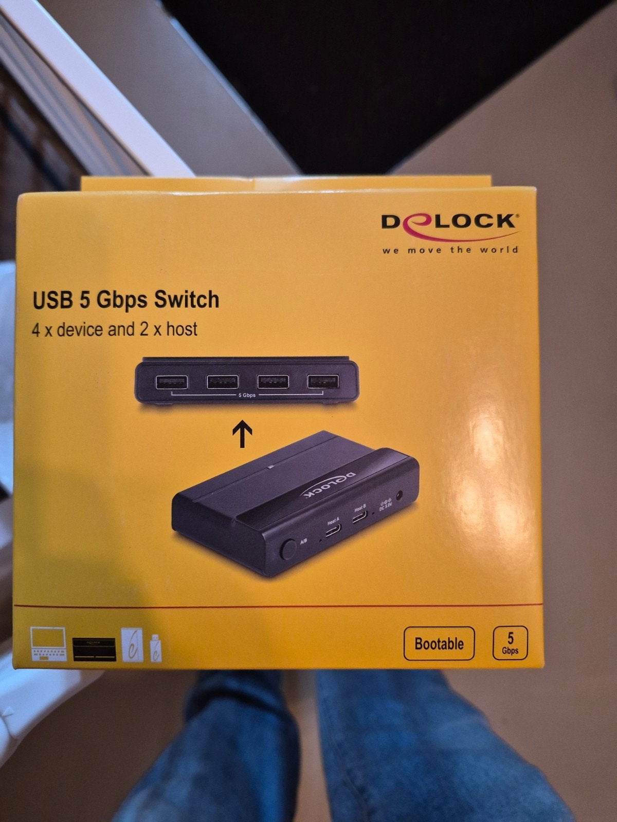 DeLOCK USB 5 Gbps Switch - 4 apparaten, 2 hosts, Ophalen of Verzenden, Nieuw