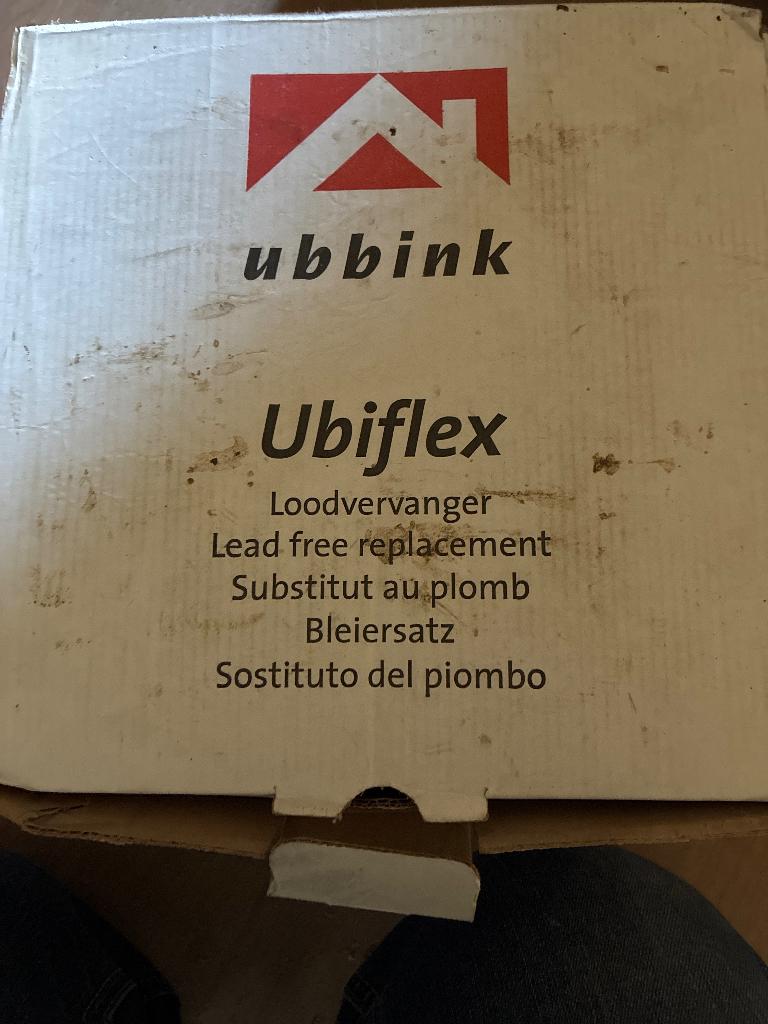 Loodvervanger 150mm 12m1, Doe-het-zelf en Verbouw, Dakpannen en Dakbedekking, Ophalen, Steen of Klei, Zwart, Nieuw