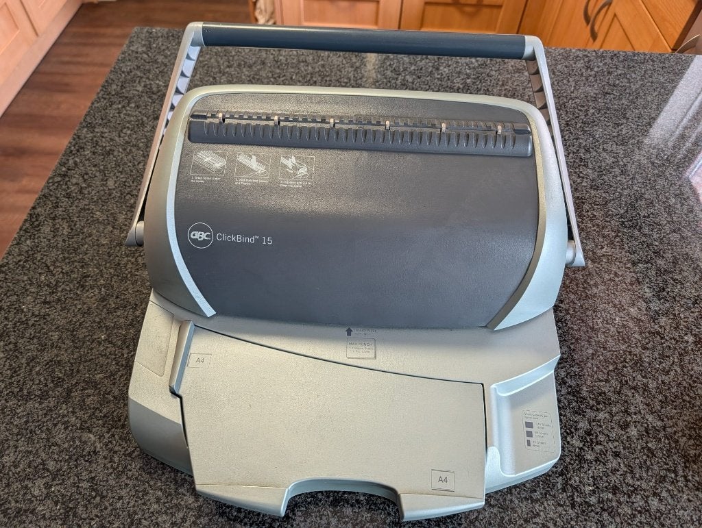 Inbindmachine GBC clickbind 34-gaats met toebehoren., Diversen, Ophalen of Verzenden, Gebruikt