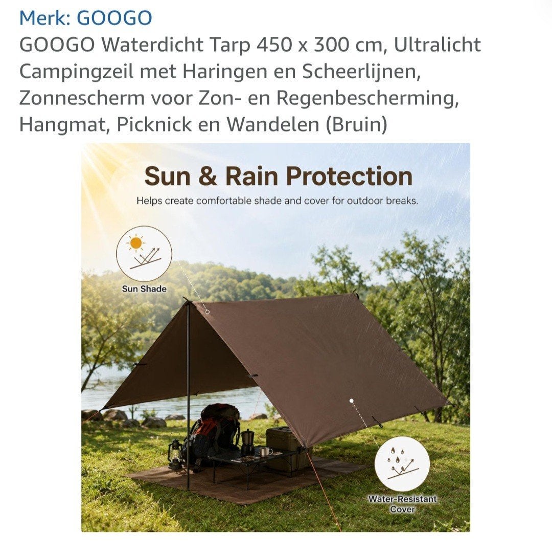 waterdichte Tarp 450 bij 3 m, Ophalen, Zo goed als nieuw