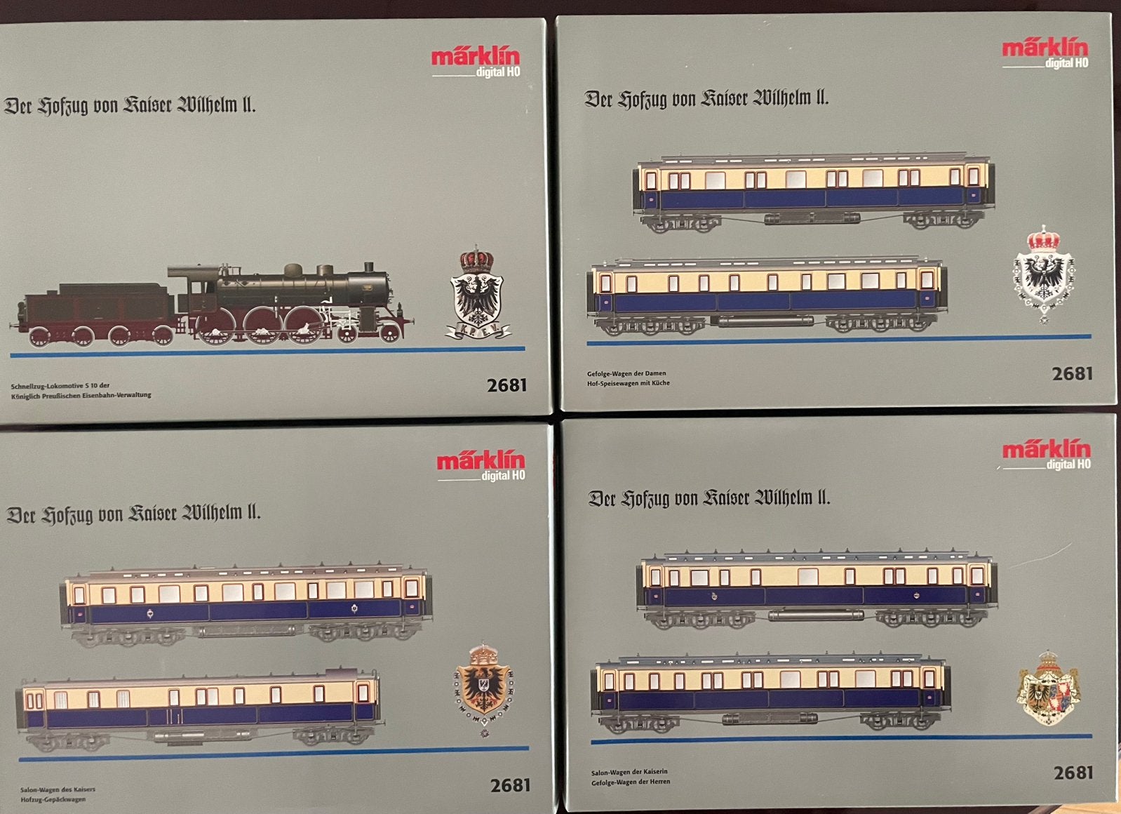 Märklin 2681 treinset Hoftrein keizer Willem II, Wisselstroom, Treinset, -, -